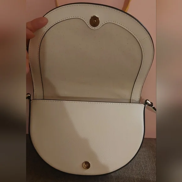 Kate Spade Luna Embroidered Ladybug Straw Crescent Crossbody Bag - Picture 7 of 10